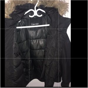 Calvin Klein Faux-Fur Bomber Parka